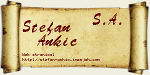 Stefan Ankić vizit kartica